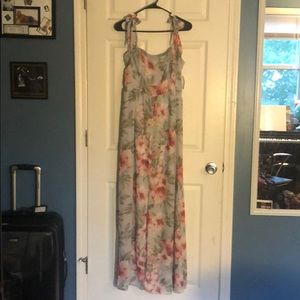 Light blue floral maxi dress